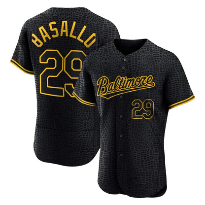 Baltimore Orioles #29 Samuel Basallo Player Black MIKSHPS Snake Skin City Limited Elite Home Stitched Jerseys