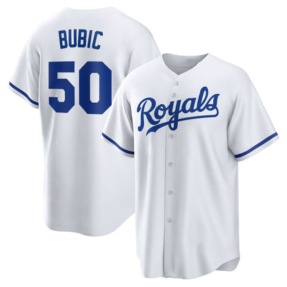 Kansas City Royals #50 Kris Bubic MIKSHPS White Home Replica Jersey