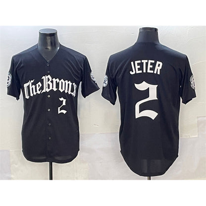 New York Yankees #2 Derek Jeter Black MIKSHPS 'Gothic Legacy Edition' Vapor Premier Limited Stitched Jersey