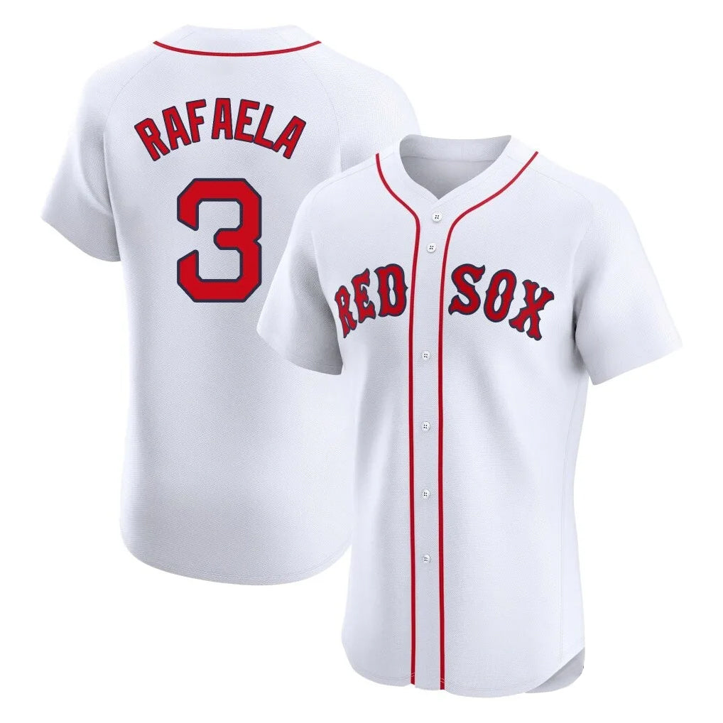 Boston Red Sox #3 Ceddanne Rafaela Player White MIKSHPS Limited Elite Home Game Stitched Jerseys1