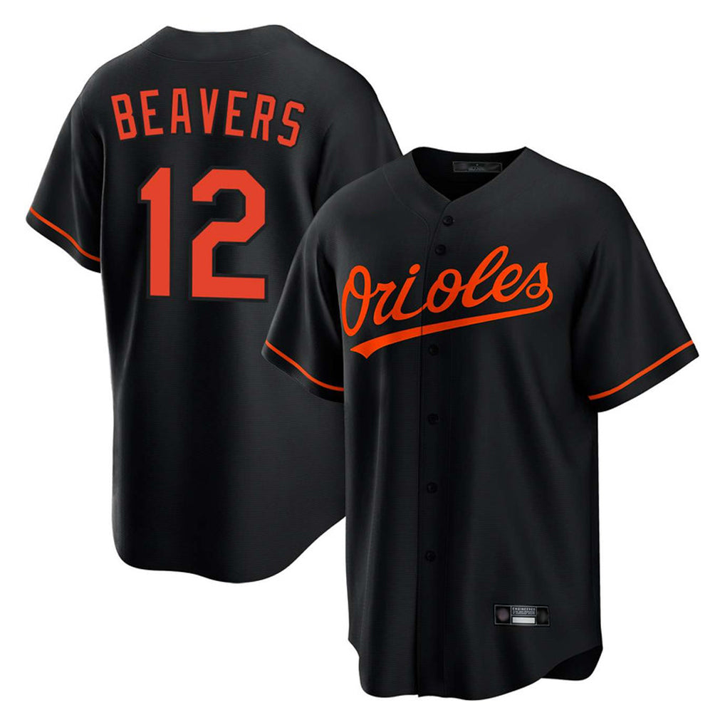 Baltimore Orioles #12 Dylan Beavers Player Black MIKSHPS Home Game Stitched Jerseys