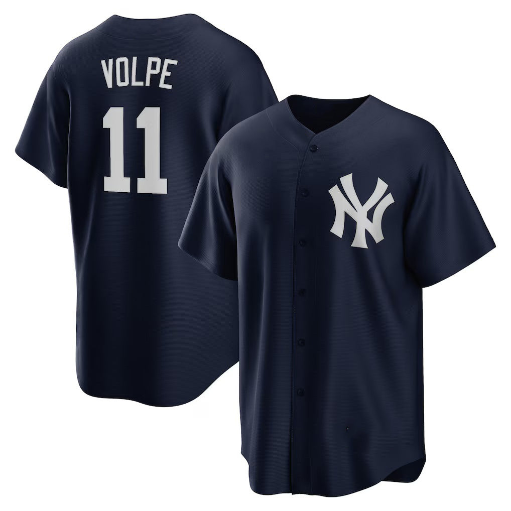 New York Yankees #11 Anthony Volpe Navy MIKSHPS Big & Tall Alternate Replica Player Jersey