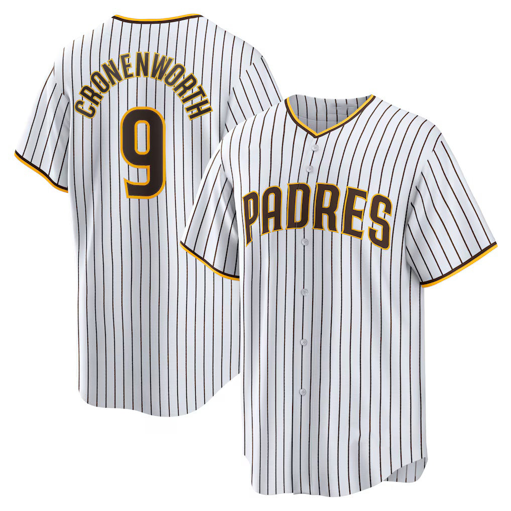 San Diego Padres #9 Jake Cronenworth White MIKSHPS Home Replica Jersey
