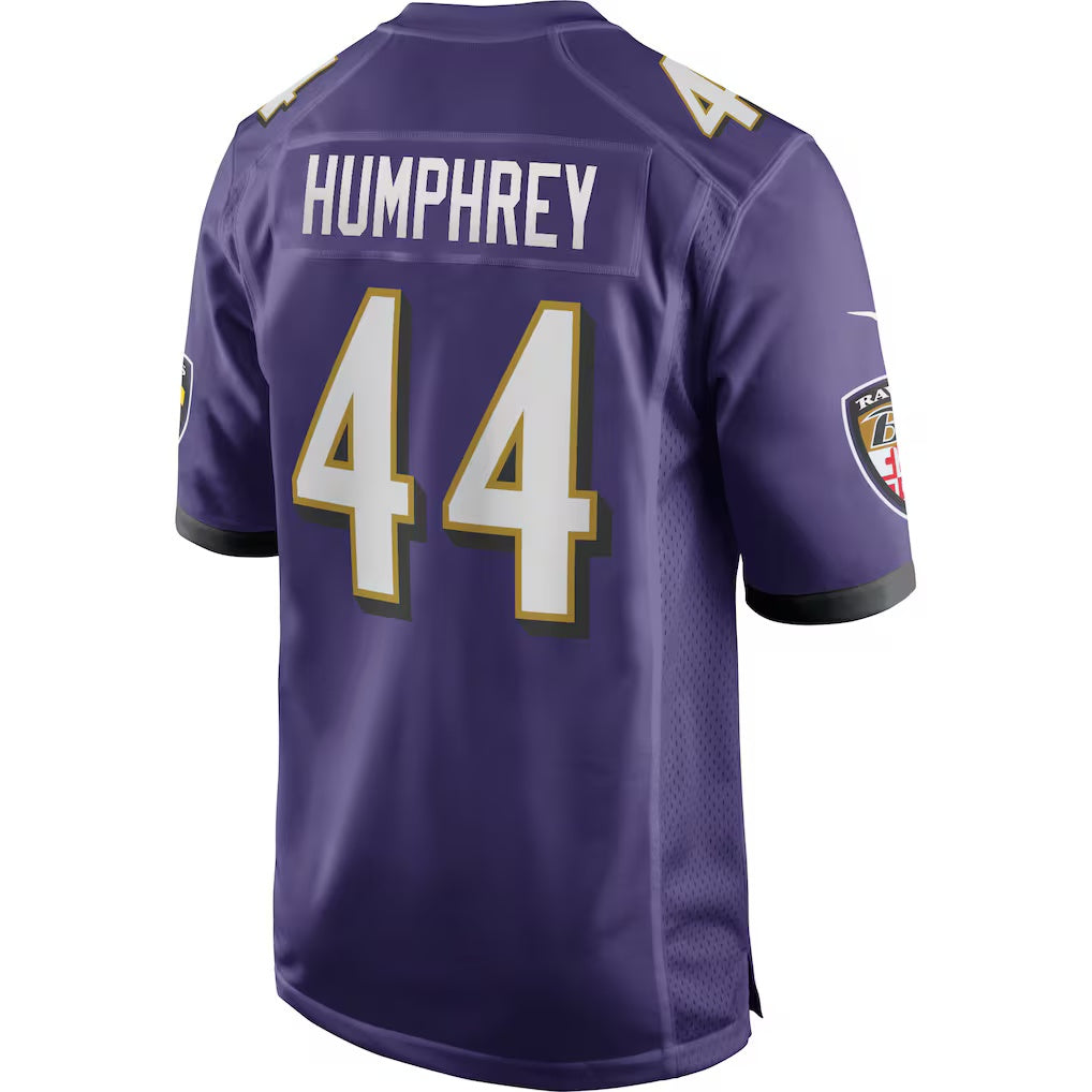 B.Ravens #44 Marlon Humphrey Purple MIKSHPS Game Jersey