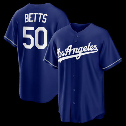 Los Angeles Dodgers #50 Mookie Betts Royal MIKSHPS Alternate Replica Jersey