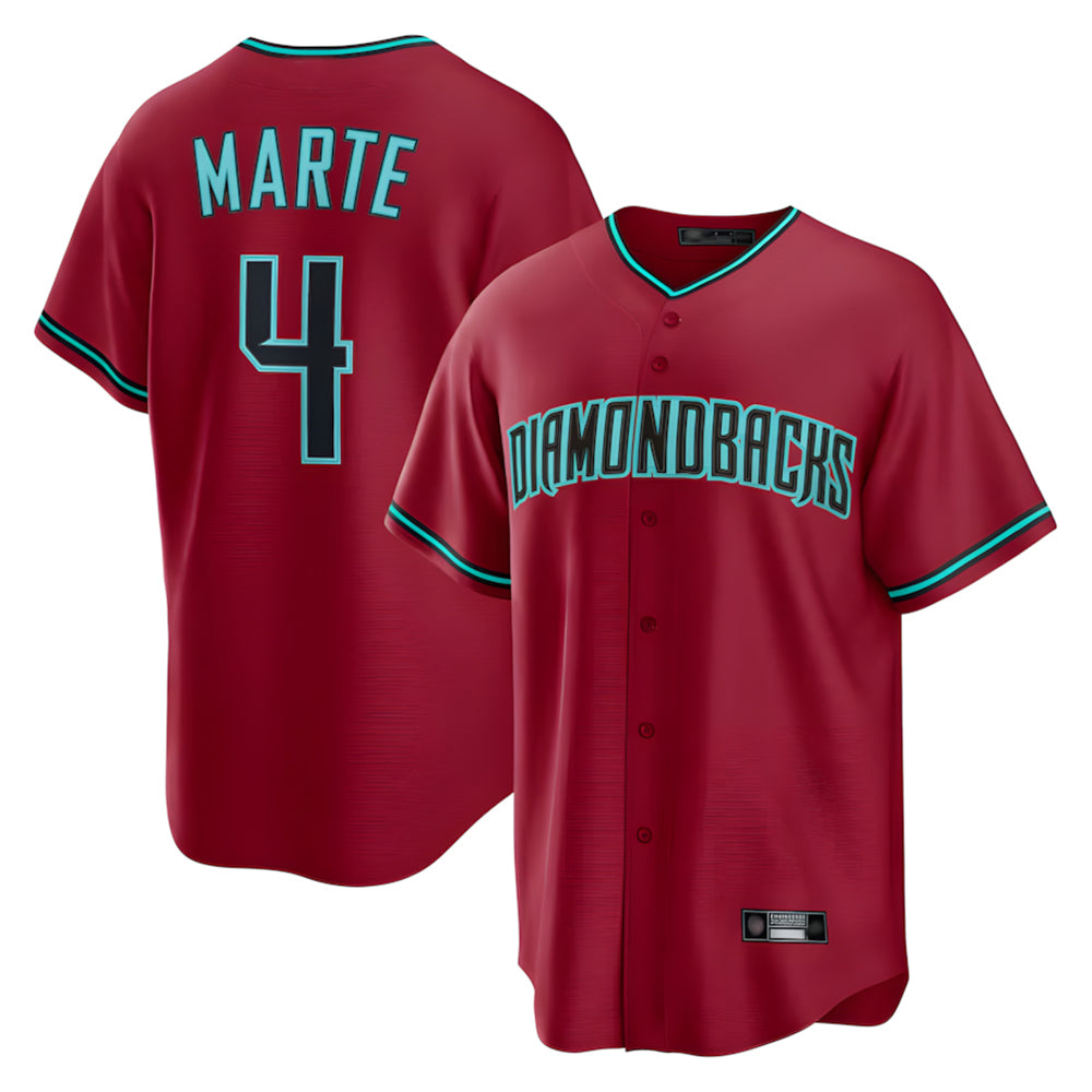 Arizona Diamondbacks #4 Ketel Marte Player Red MIKSHPS Home Game Stitched Jerseys