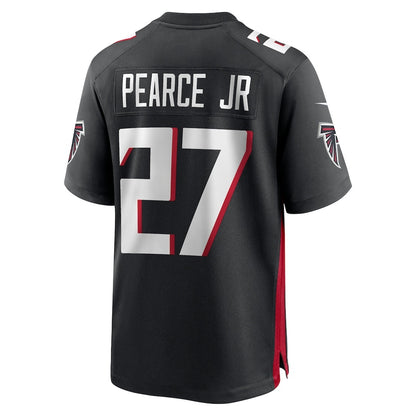 A.Falcons #27 James Pearce Jr. Black MIKSHPS 2025 active First Round Pick Game Player Jersey