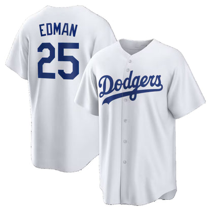 Los Angeles Dodgers #25 Tommy Edman White MIKSHPS Home Replica Jersey