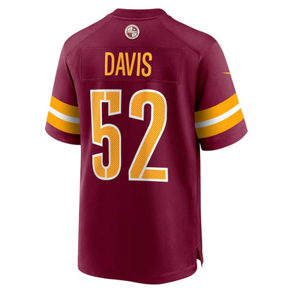 W.Commanders #52 Jamin Davis Burgundy MIKSHPS Player Game Jersey