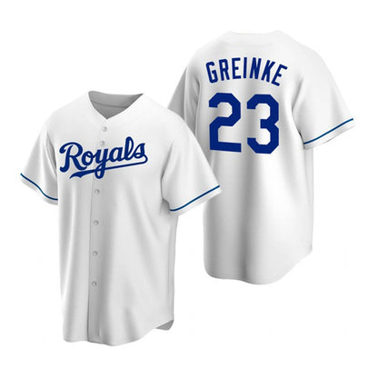 Kansas City Royals #23 Zack Greinke White MIKSHPS Cool Base Stitched Jersey