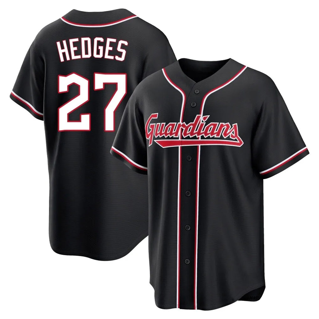 Cleveland Guardians #27 Austin Hedges Player Black MIKSHPS Fashion Out Home Game Stitched Jerseys