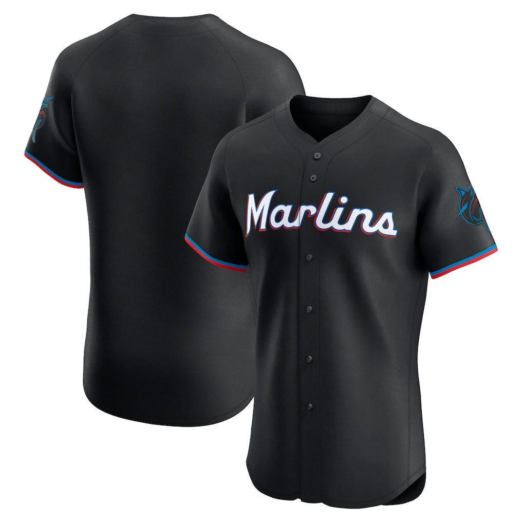 Miami Marlins Black MIKSHPS Alternate Vapor Premier Elite Patch Jersey