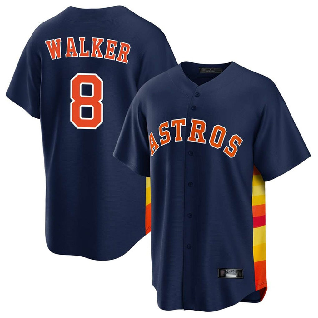 Houston Astros #8 Christian Walker Player Navy MIKSHPS Home Game Stitched Jerseys