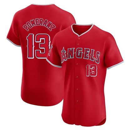 Los Angeles Angels #13 Drew Pomeranz Player Red MIKSHPS Home Limited Elite Stitched Jerseys