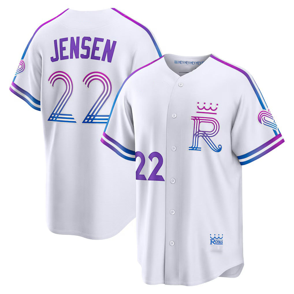 Kansas City Royals #22 Carter Jensen White MIKSHPS 2026 City Connect Stadium Jersey