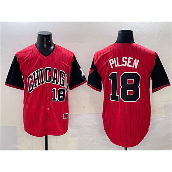 Chicago White Sox #18 Pilsen Red Black MIKSHPS 2025 City Connect Limited Stitched Jersey