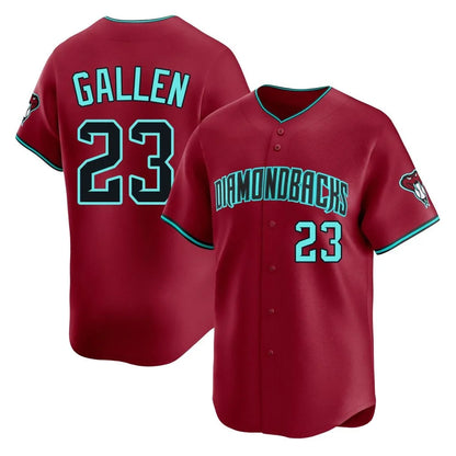 Arizona Diamondbacks #23 Zac Gallen Player Red MIKSHPS Limited Home Game Stitched Jerseys
