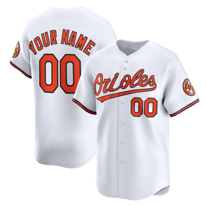 Custom Baltimore Orioles White MIKSHPS Home Limited Jersey