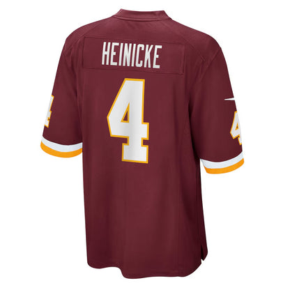 W.Football Team #4 Taylor Heinicke Burgundy MIKSHPS Team Game Jersey