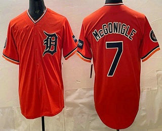 Detroit Tigers #7 Kevin McGonigle Orange MIKSHPS Limited Jersey