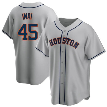 Houston Astros #45 Tatsuya Imai Player Gray MIKSHPS Home Game Stitched Jerseys