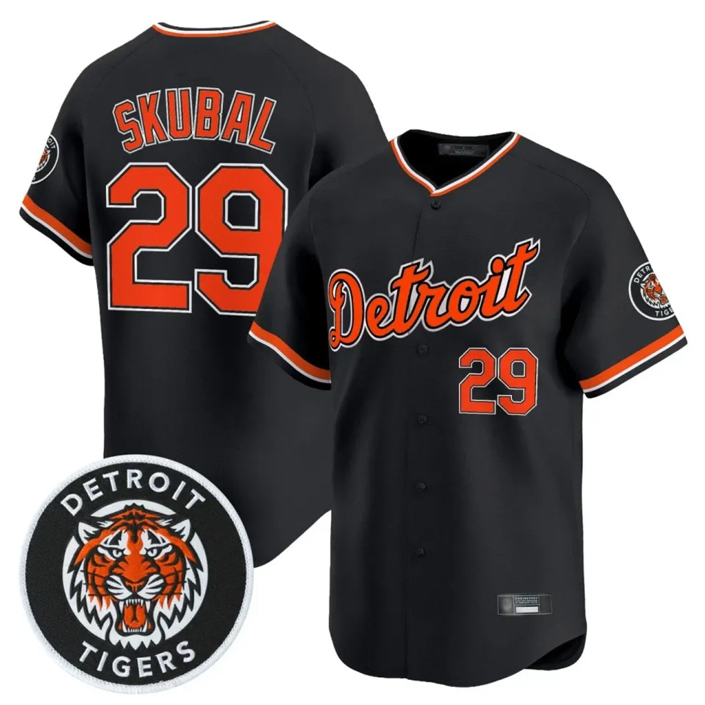 Detroit Tigers #29 Tarik Skubal Player Black MIKSHPS Limited Home Stitched Jerseys