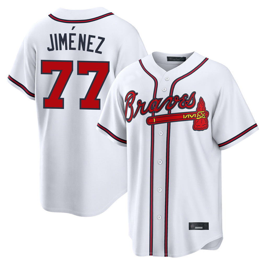 Atlanta Braves #77 Joe Jimenez Player White MIKSHPS Home Game Stitched Jerseys