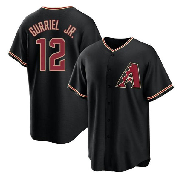 Arizona Diamondbacks #12 Lourdes Gurriel Jr. Black MIKSHPS Cool Base Stitched Jersey