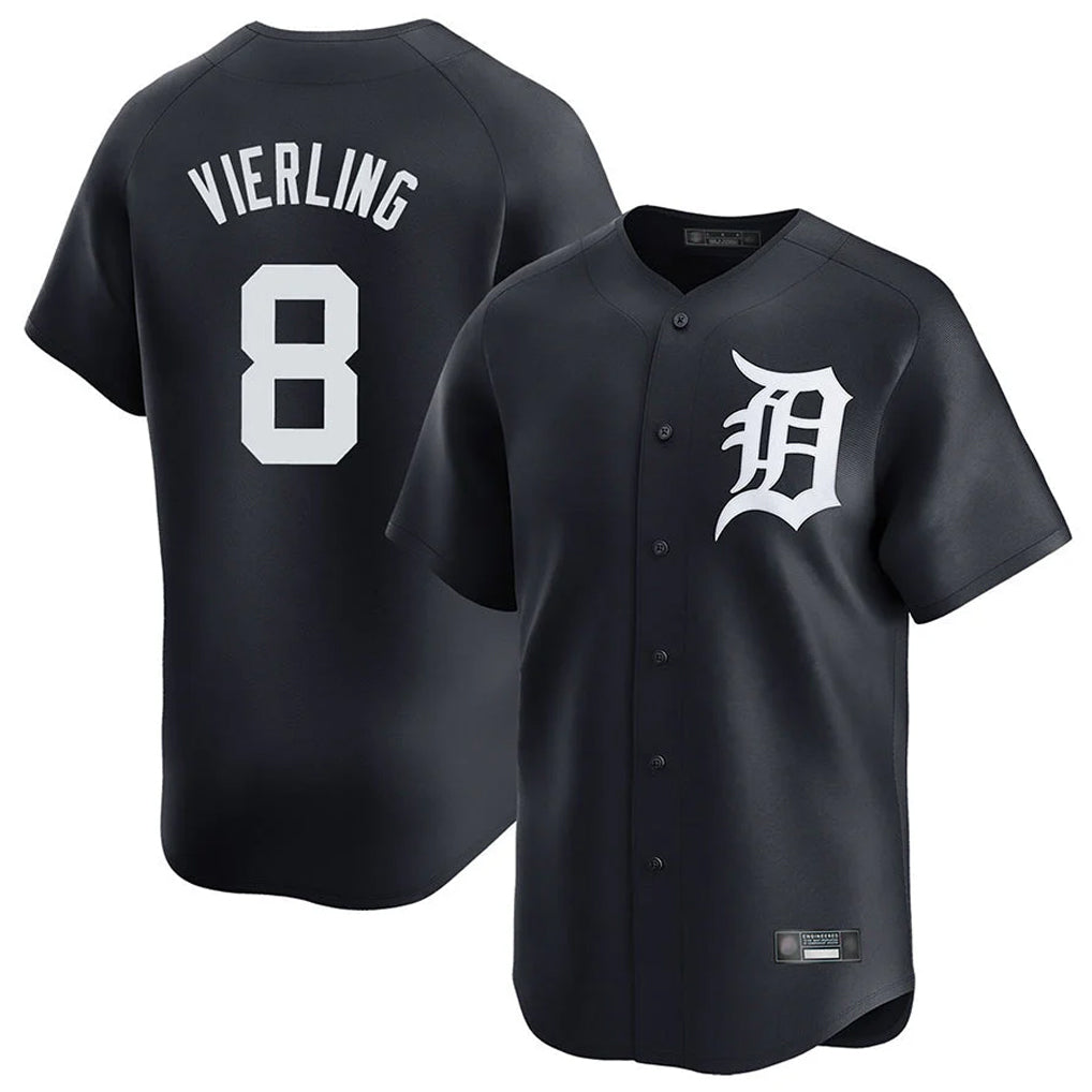 Detroit Tigers #8 Matt Vierling Player Navy MIKSHPS Home Limited Game Stitched Jerseys