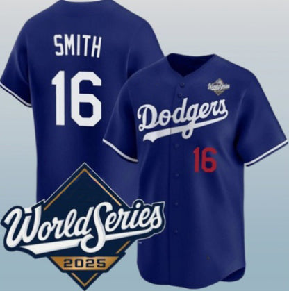 Los Angeles Dodgers #16 Will Smith Royal MIKSHPS 2025 World Series Limited Stitched Jersey