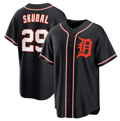 Detroit Tigers #29 Tarik Skubal Black MIKSHPS Out Stitched Jersey