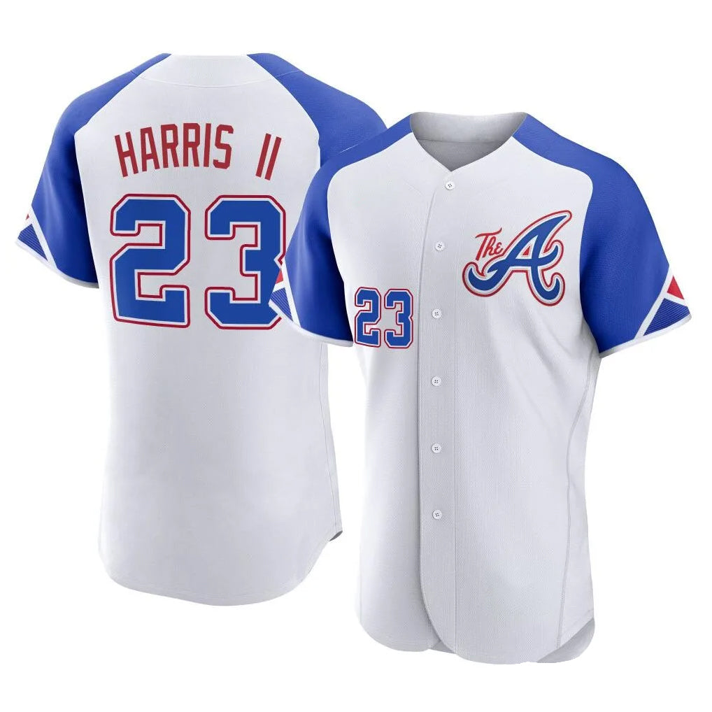 Atlanta Braves #23 Michael Harris II Player White MIKSHPS City Connect Limited Elite Home Game Stitched Jerseys