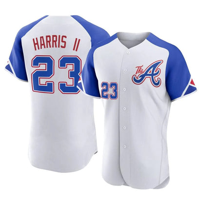 Atlanta Braves #23 Michael Harris II Player White MIKSHPS City Connect Limited Elite Home Game Stitched Jerseys