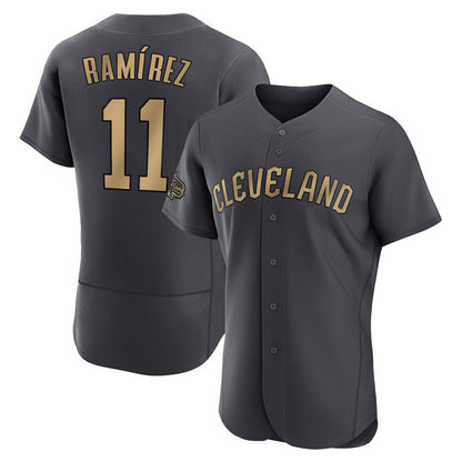 Cleveland Guardians #11 Jose Ramirez Player Charcoal MIKSHPS All-Star Limited Elite Home Stitched Jerseys