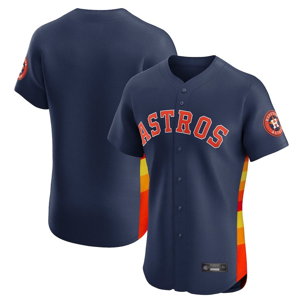 Houston Astros Blank Player Navy MIKSHPS Limited Elite Home Stitched Jerseys