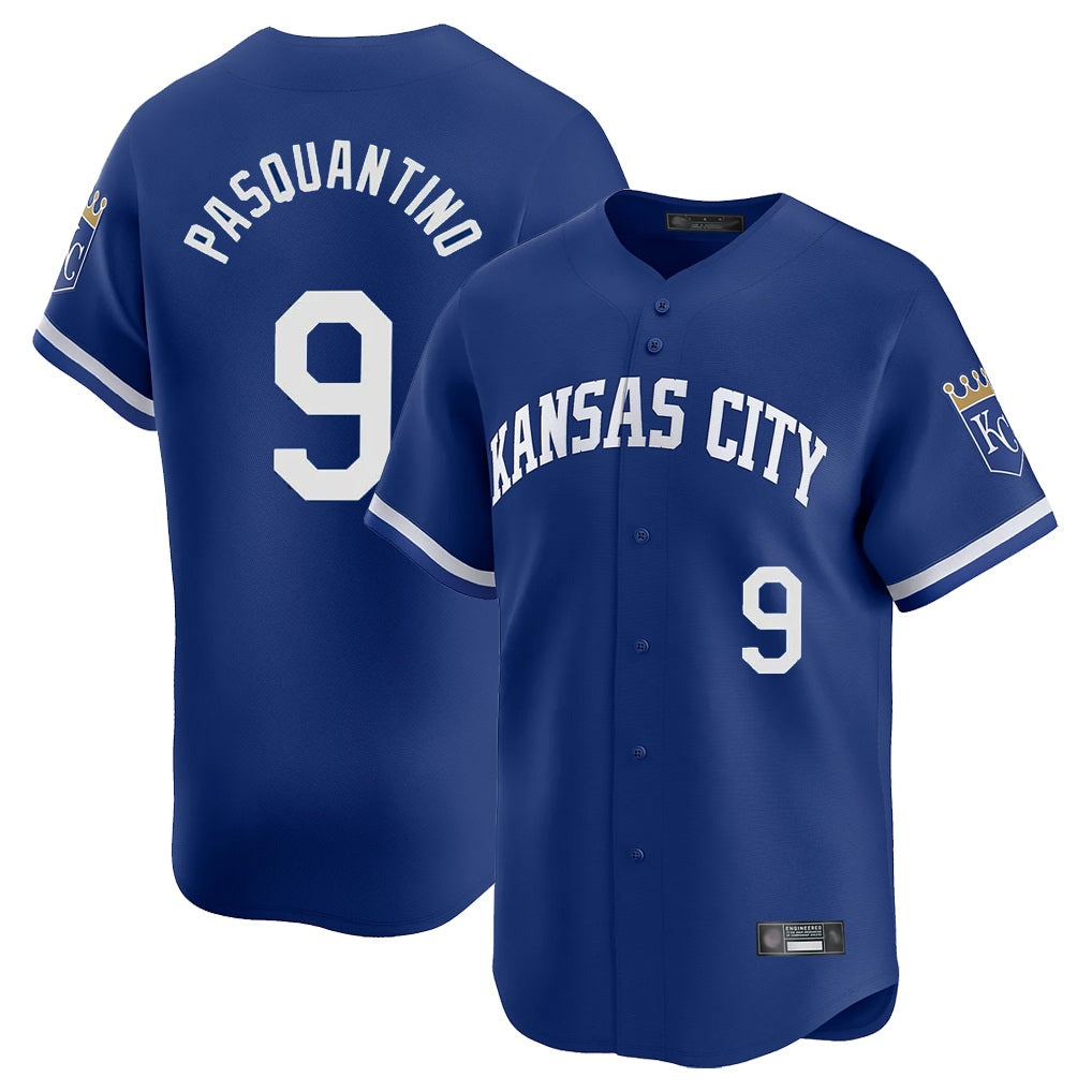Kansas City Royals #9 Vinnie Pasquantino Player Royal MIKSHPS City Connect Limited Home Game Stitched Jerseys