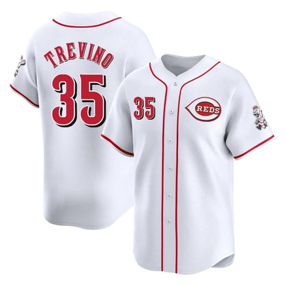 Cincinnati Reds #35 Jose Trevino Player White MIKSHPS Home Limited Stitched Jerseys