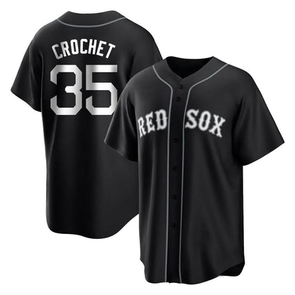 Boston Red Sox #35 Garrett Crochet Player Black MIKSHPS Home Game Stitched Jerseys