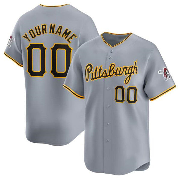 Custom Pittsburgh Pirates Active Player Gray MIKSHPS Away Limited Stitched Jersey