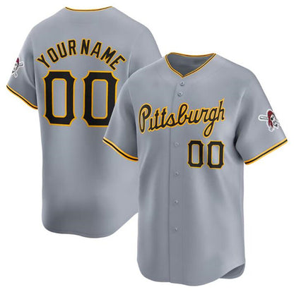 Custom Pittsburgh Pirates Active Player Gray MIKSHPS Away Limited Stitched Jersey