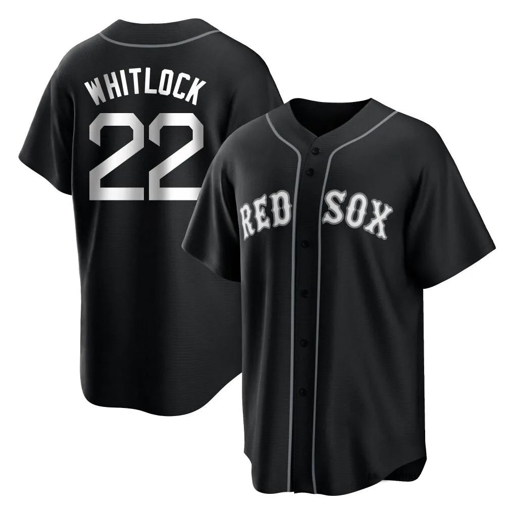 Boston Red Sox #22 Garrett Whitlock Player Black MIKSHPS Home Game Stitched Jerseys