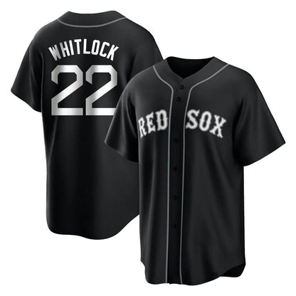 Boston Red Sox #22 Garrett Whitlock Player Black MIKSHPS Home Game Stitched Jerseys