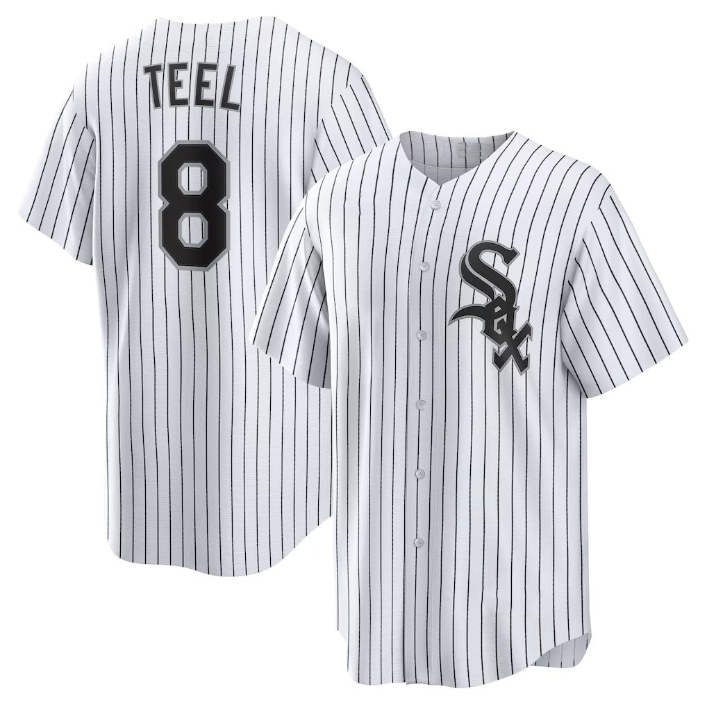 Chicago White Sox #8 Kyle Teel White MIKSHPS Home Replica Jersey