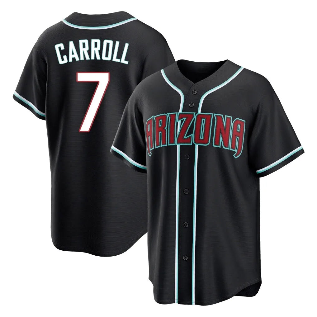 Arizona Diamondbacks #7 Corbin Carroll Player Black MIKSHPS Fashion Out Home Game Stitched Jerseys