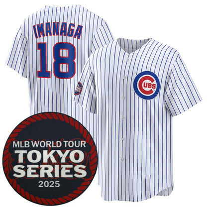 Chicago Cubs #18 Sh¨­ta Imanaga White MIKSHPS 2025 World Tour Tokyo Series Home Stitched Jersey