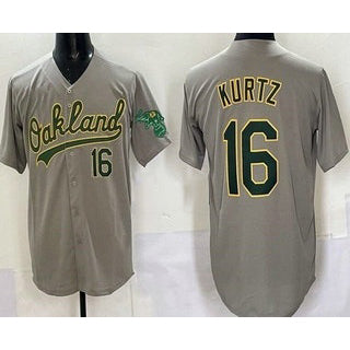 Oakland Athletics #16 Nick Kurtz Gray MIKSHPS Limited Jersey