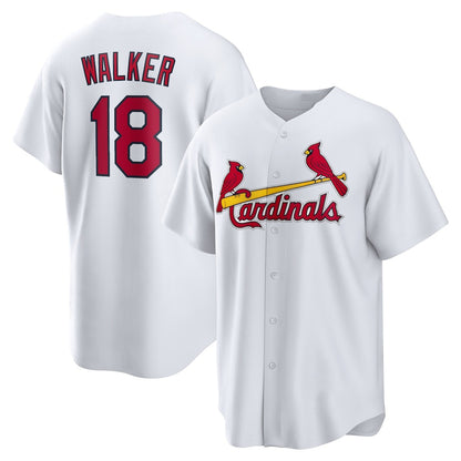 St. Louis Cardinals #18 Jordan Walker White MIKSHPS Home Official Replica Player Jersey
