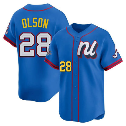 Atlanta Braves #28 Matt Olson Player Royal MIKSHPS National League All-Star Edition Game Stitched Jerseys
