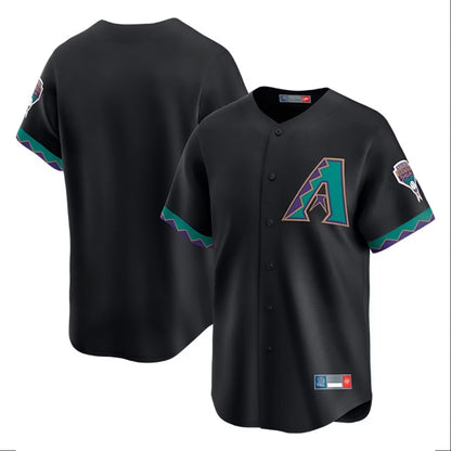 Arizona Diamondbacks Black MIKSHPS Throwback Cooperstown Limited Home Blank Player Stitched Jerseys