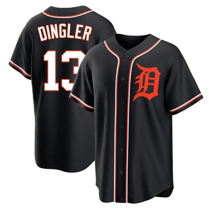 Detroit Tigers #13 Dillon Dingler Player Black MIKSHPS Fashion Out Home Game Stitched Jerseys